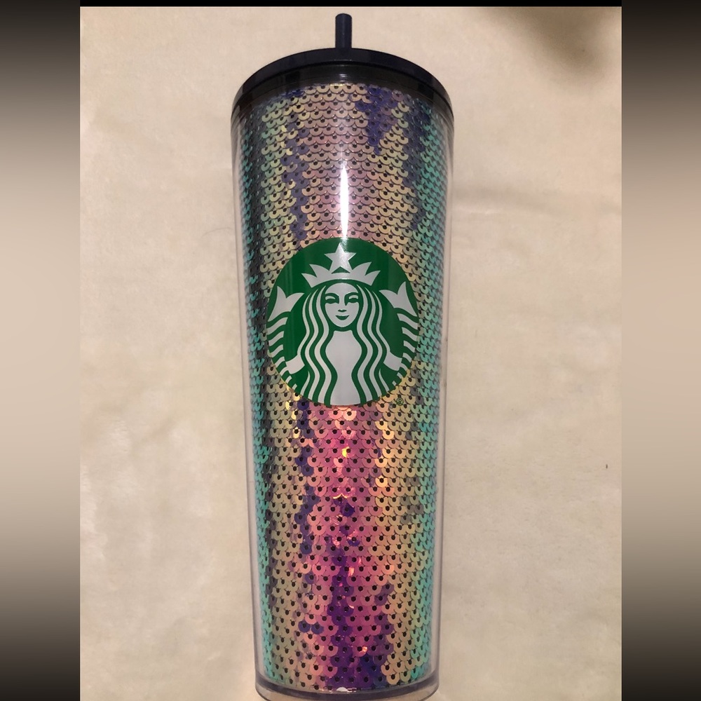 Starbucks rainbow sequins tumbler venti